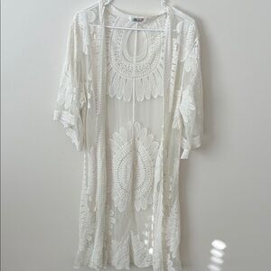 India Boutique White Lace Cover-Up
